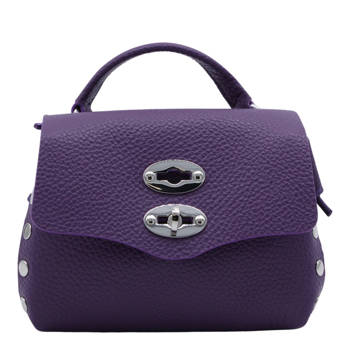 Zanellato Textured Handbag With Silver-Tone Accents