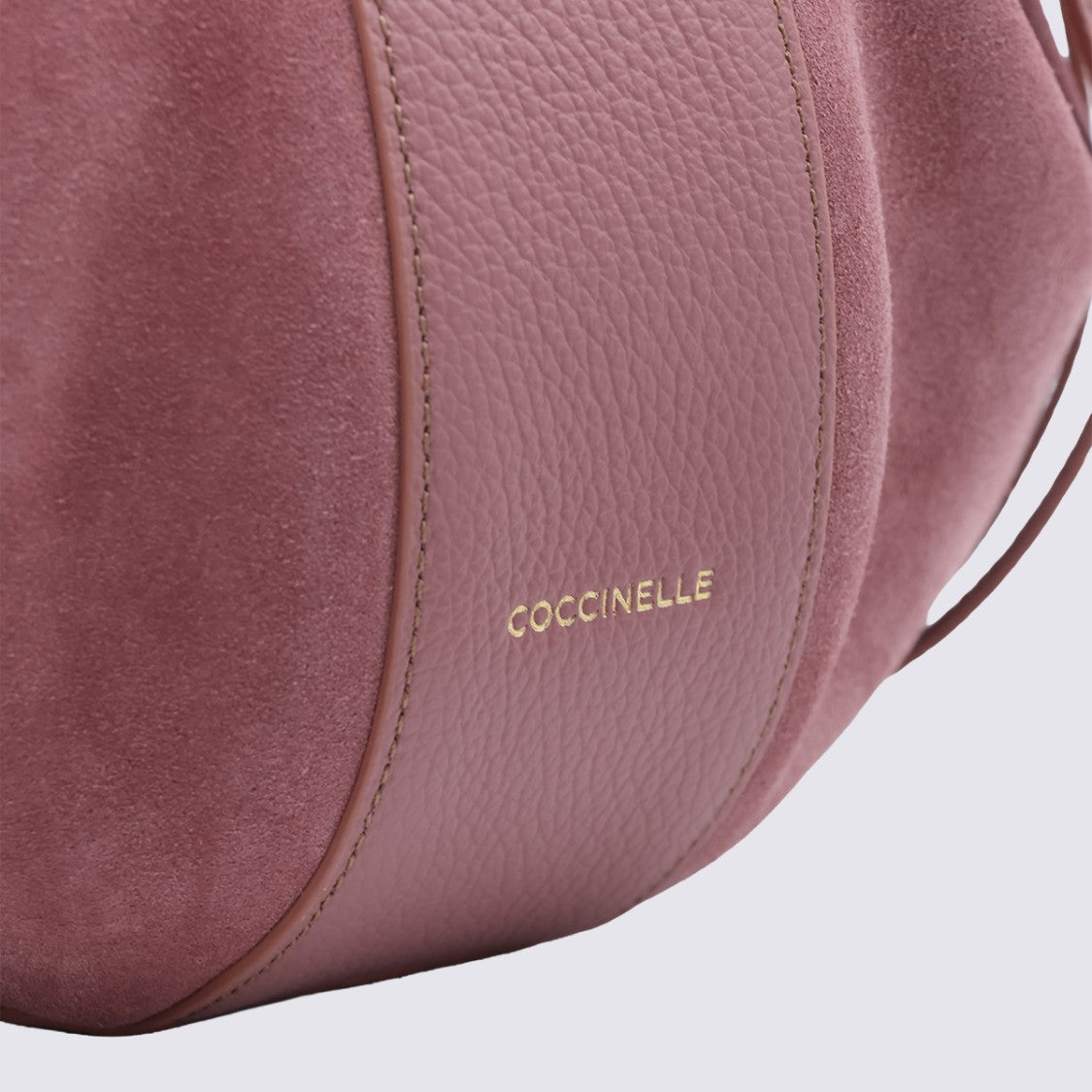 Coccinelle Bucket Bag With Suede Body And Leather Panel