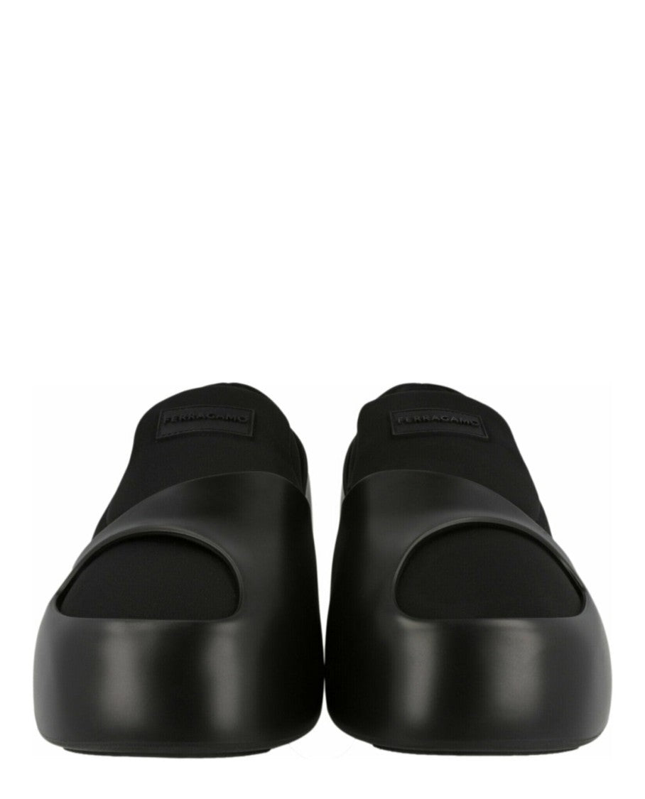 Ferragamo Lunar Paneled Slip-On Sneakers
