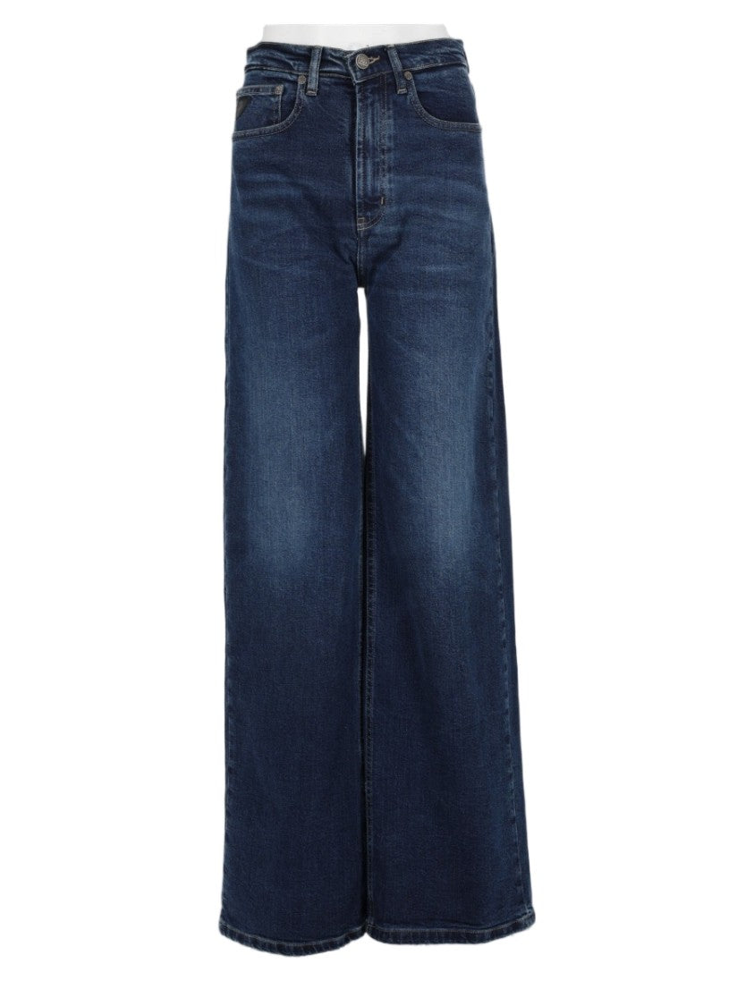 Lois Blue Wide-Leg Five-Pocket Denim Jeans