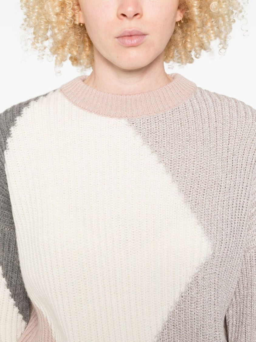 Liu Jo Geometric Pattern Wool-Blend Sweater