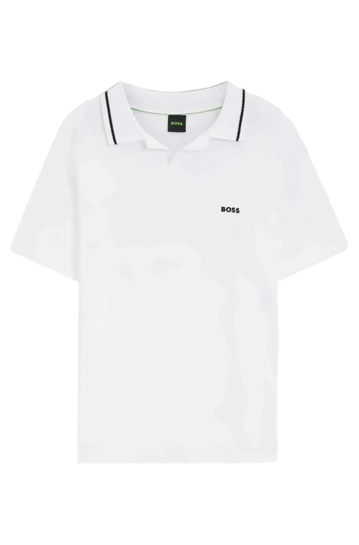 Hugo Boss Classic Collar Polo Shirt With Textured Band
