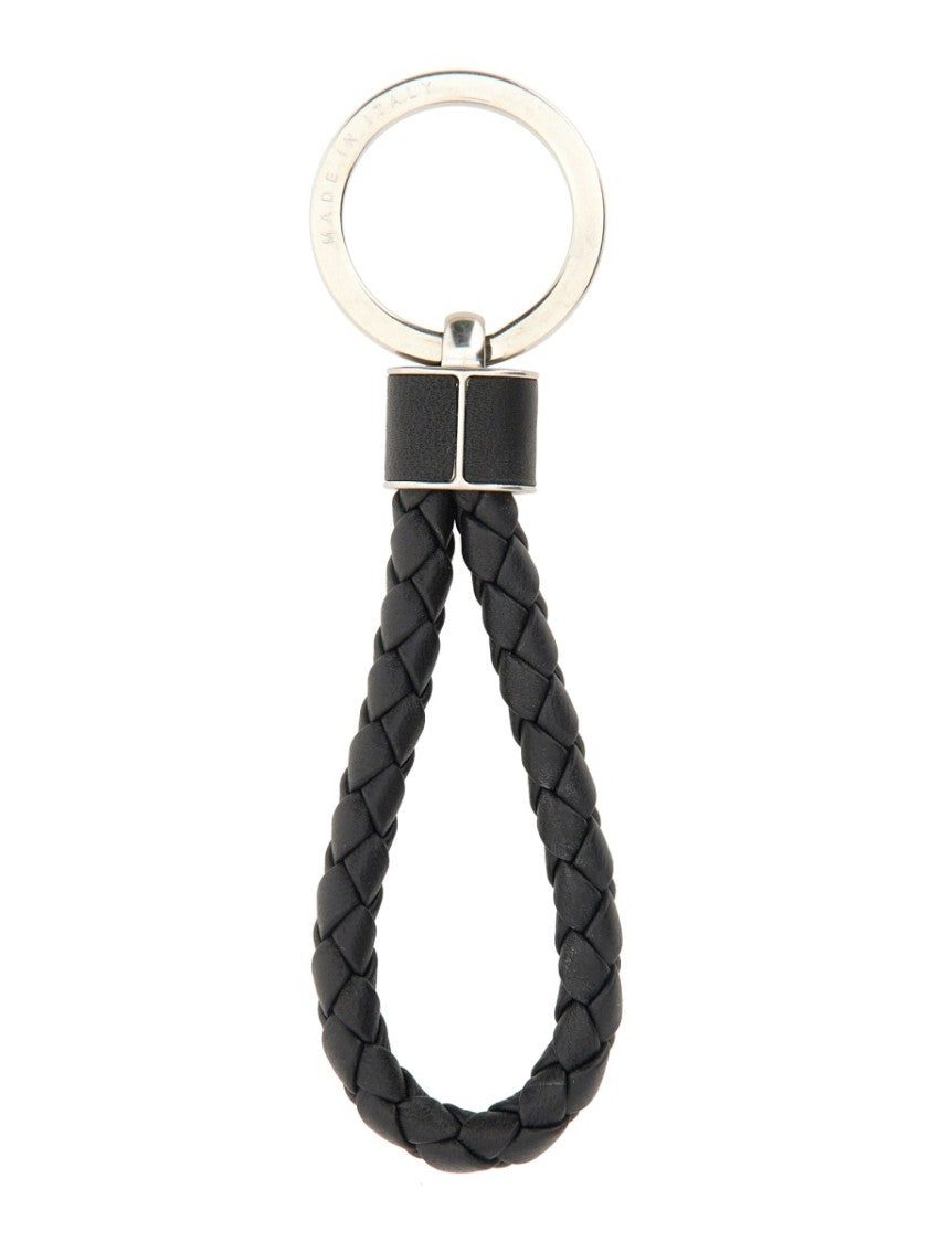 Bottega Veneta Weave Teardrop Woven Lambskin Keychain