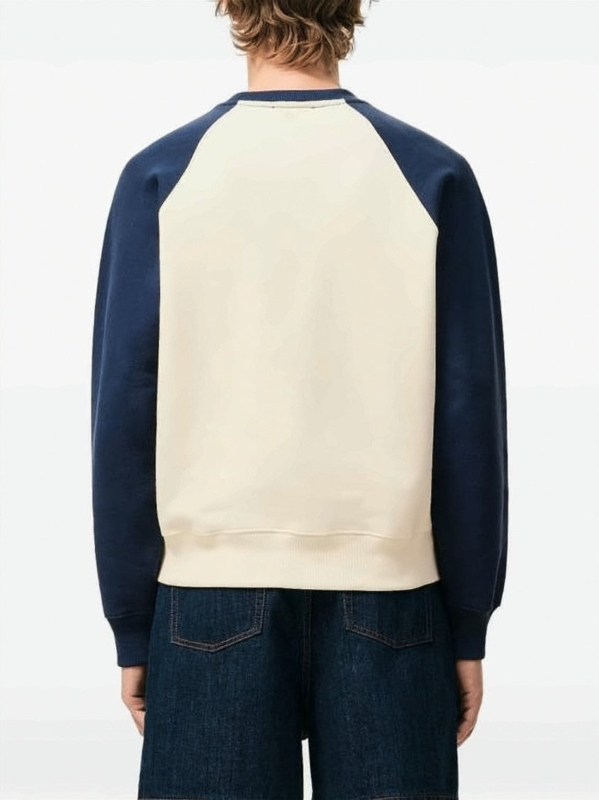 Ami Paris Color-Block Long Sleeve Sweatshirt