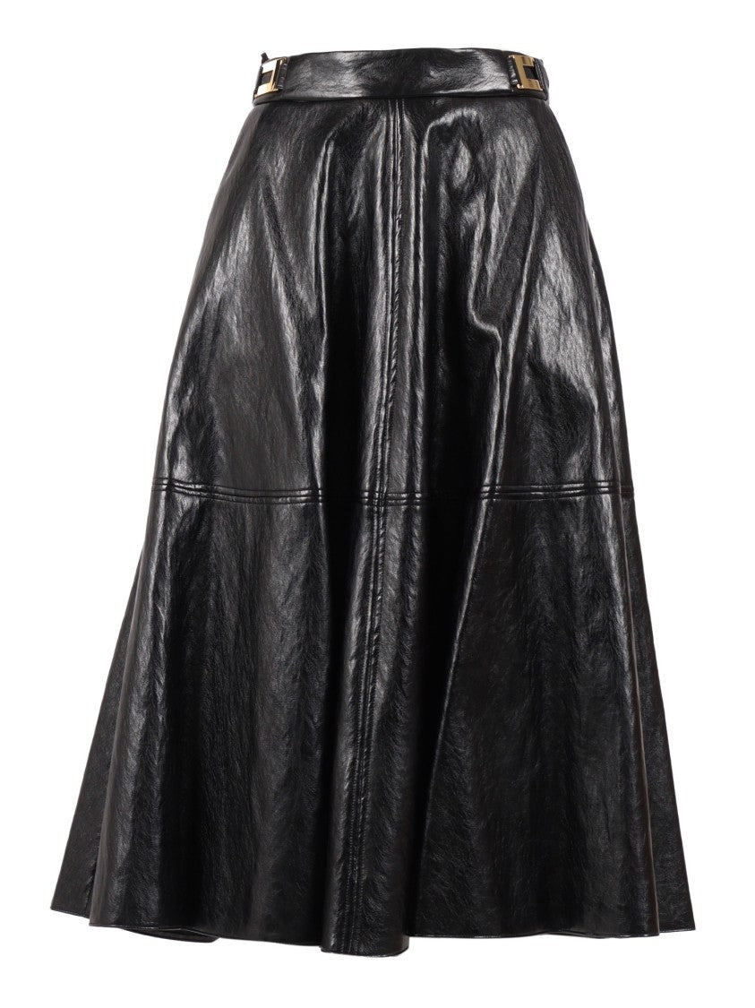 Elisabetta Franchi Flared High Waist Skirt