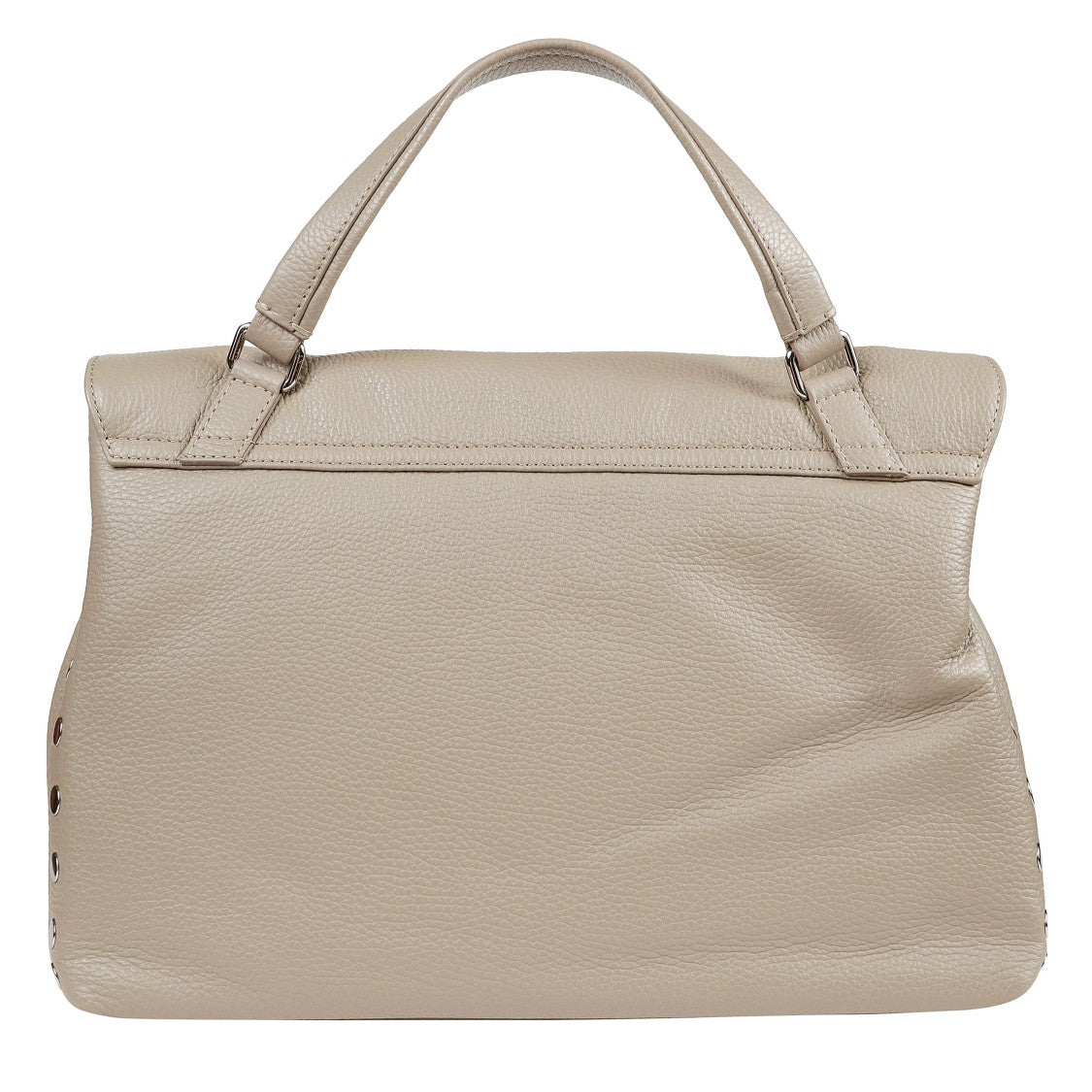 Zanellato Hammered Leather Handbag With Dual Turn-Lock Closure