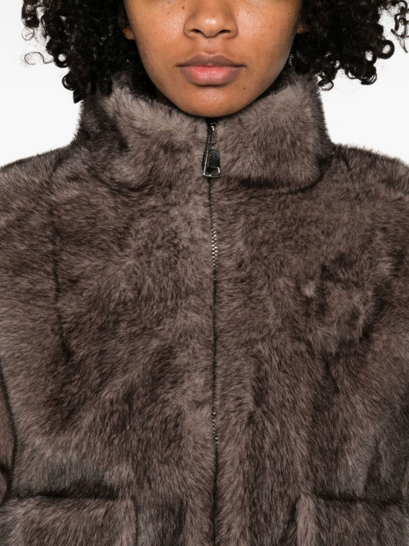 Betta Corradi Plush Faux Fur Cropped Jacket