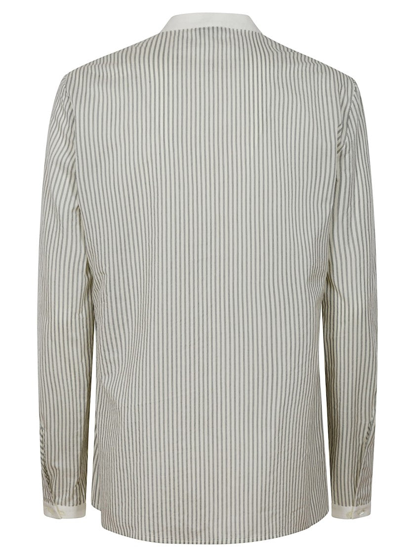 Pt Torino Tailored Cotton Shirt With Striped