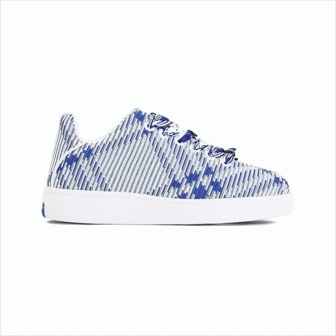 Burberry Textured Nylon Sneaker With Blue