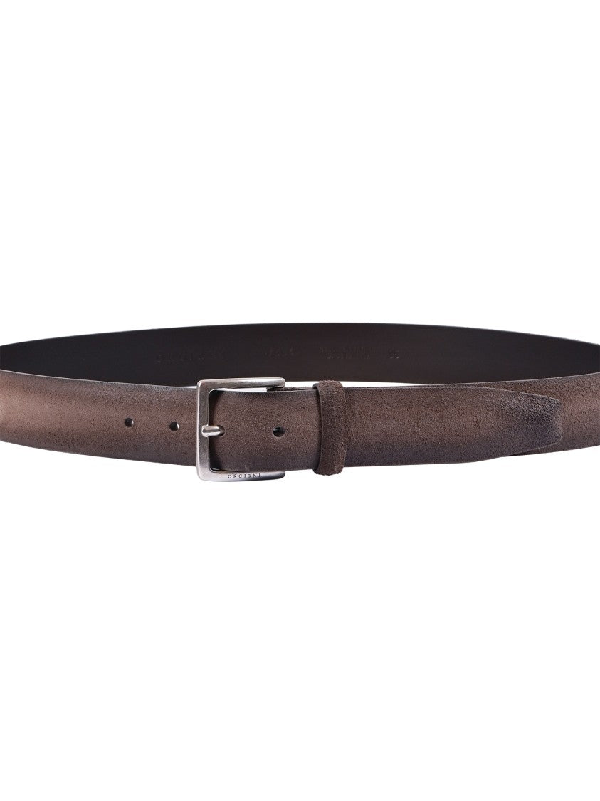 Claudio Orciani Matte Brown Calf Leather Belt