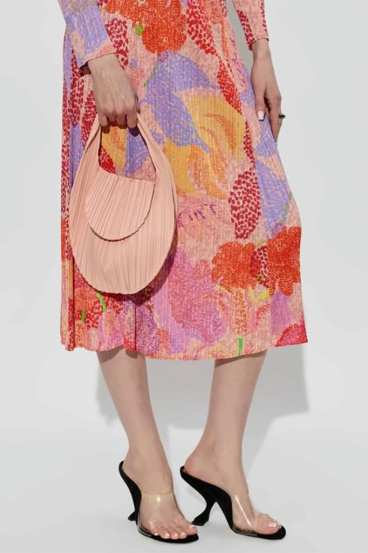 Pleats Please Pleated Texture Tote Bag With Rounded Silhouette