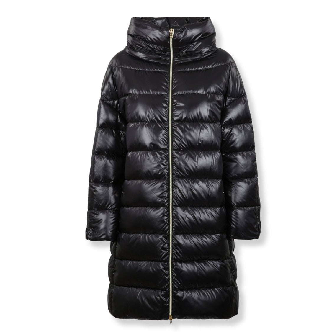 Herno Medium-Length Quilted Down Jacket With High Collar