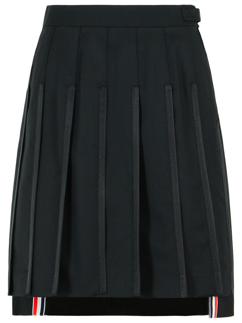Thom Browne Black Wool Skirt