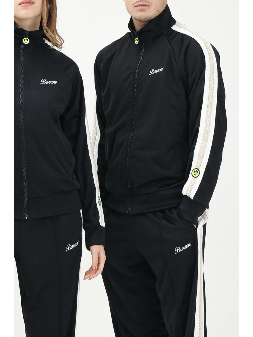 Barrow Black Polyester Men Zip Hoodie