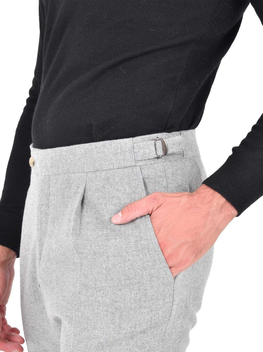 Franzese Collection Tailored Cashmere Trousers With Refined Silhouette