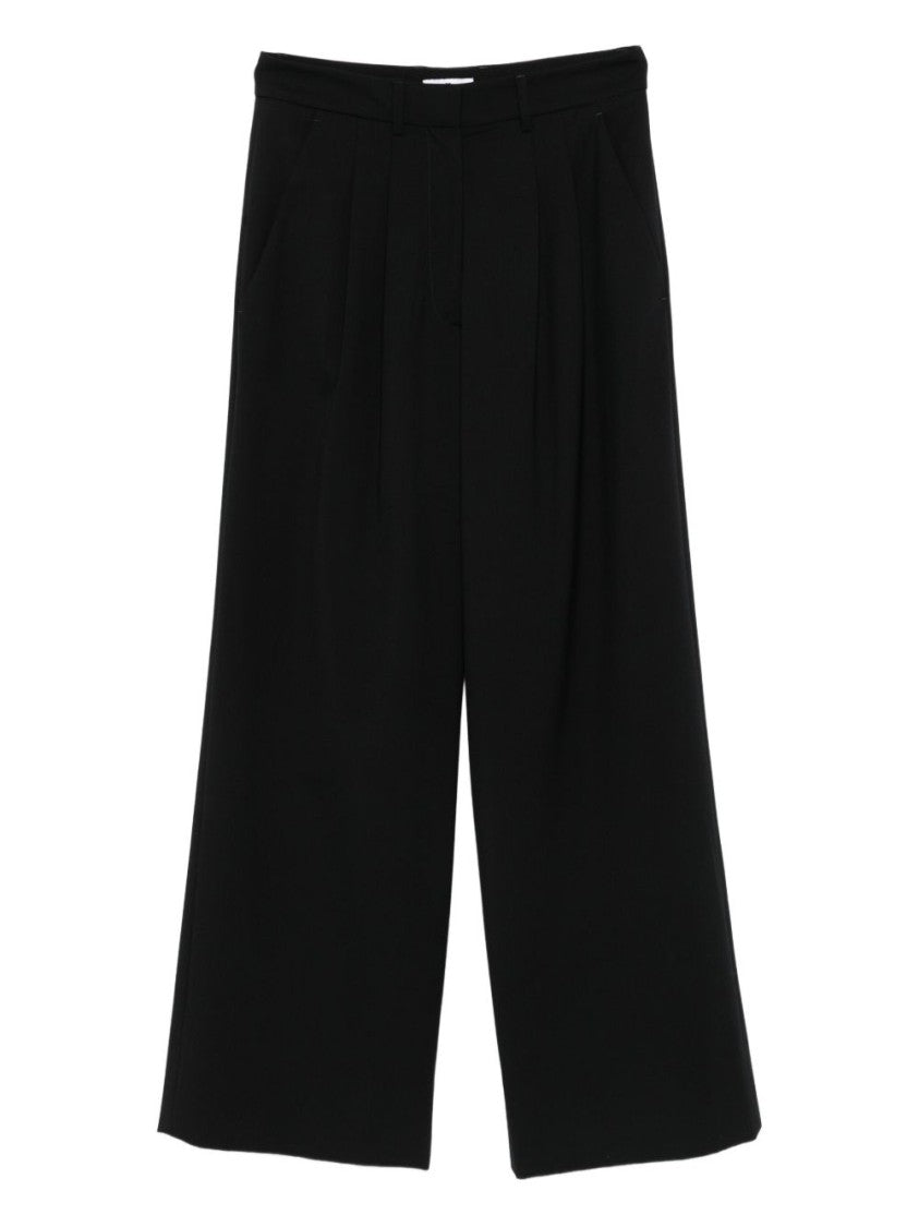 Pt Torino Cropped Wide-Leg Trousers With Clean Waistband
