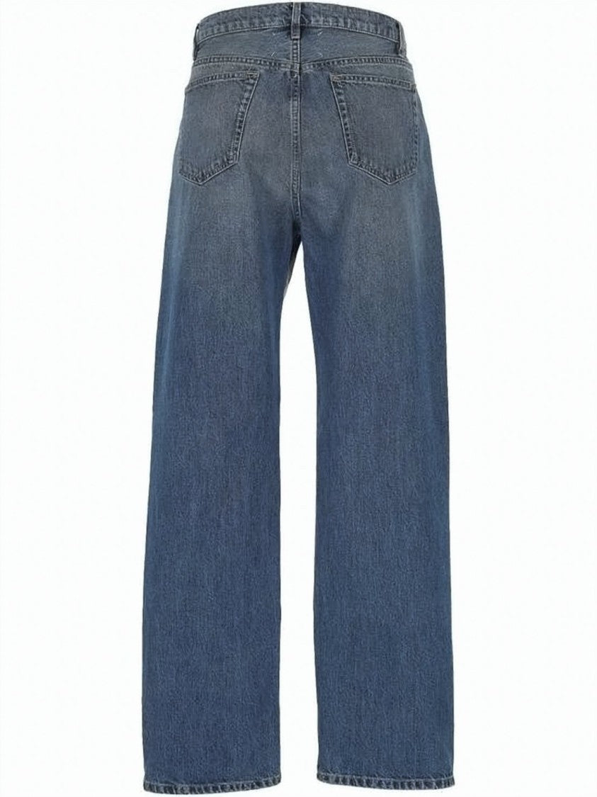 Maison Margiela Patchwork Design Straight-Leg Jeans With Distressed Detailing