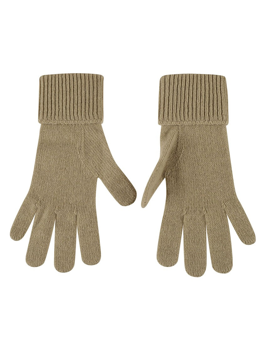 Burberry Cashmere Gloves With Ribbed Cuff