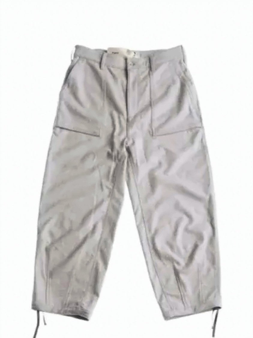 Ten C Relaxed Fit Tapered Leg Pants With Adjustable Cuffs