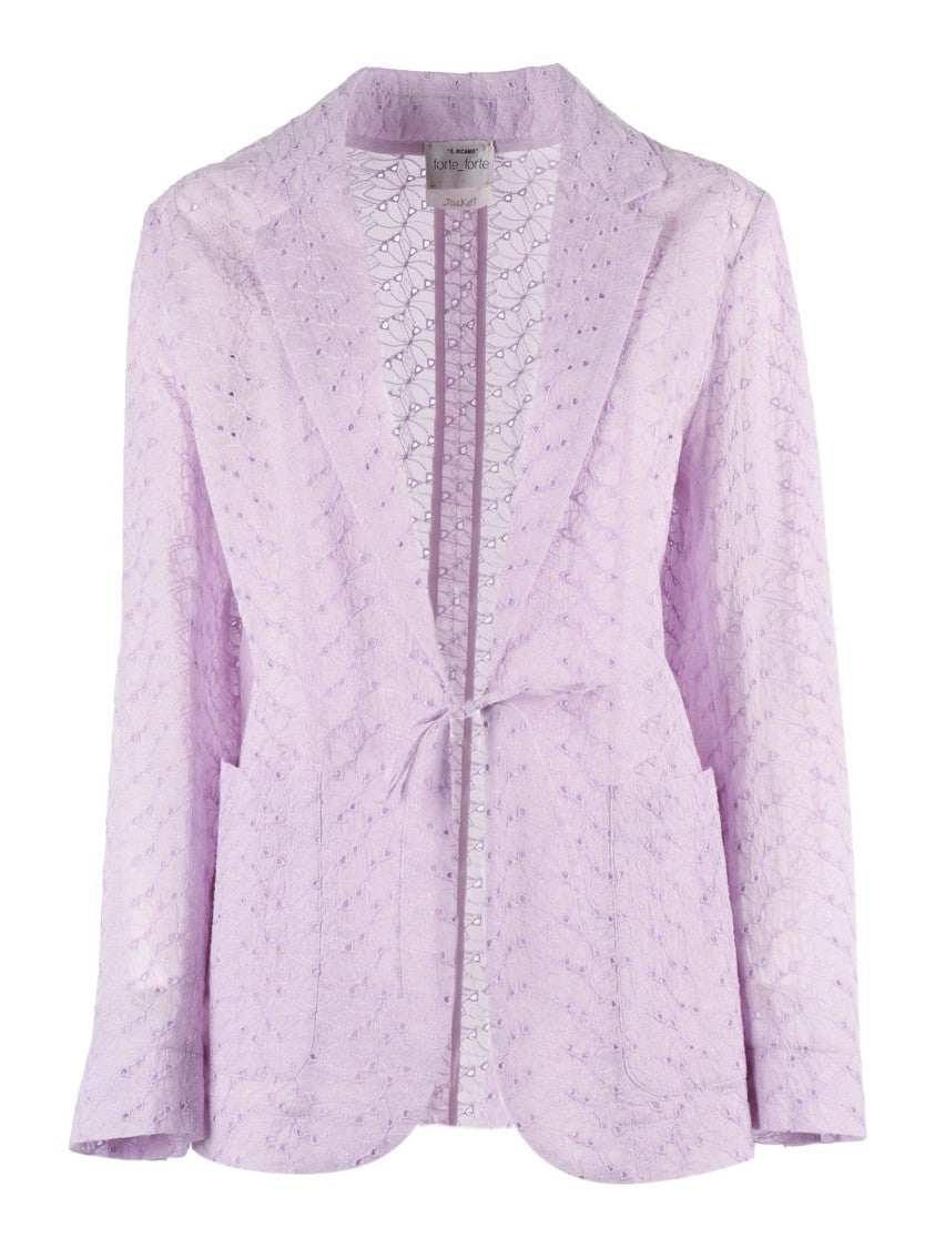 Forte Forte Broderie Anglaise Embroidered Cotton Jacket