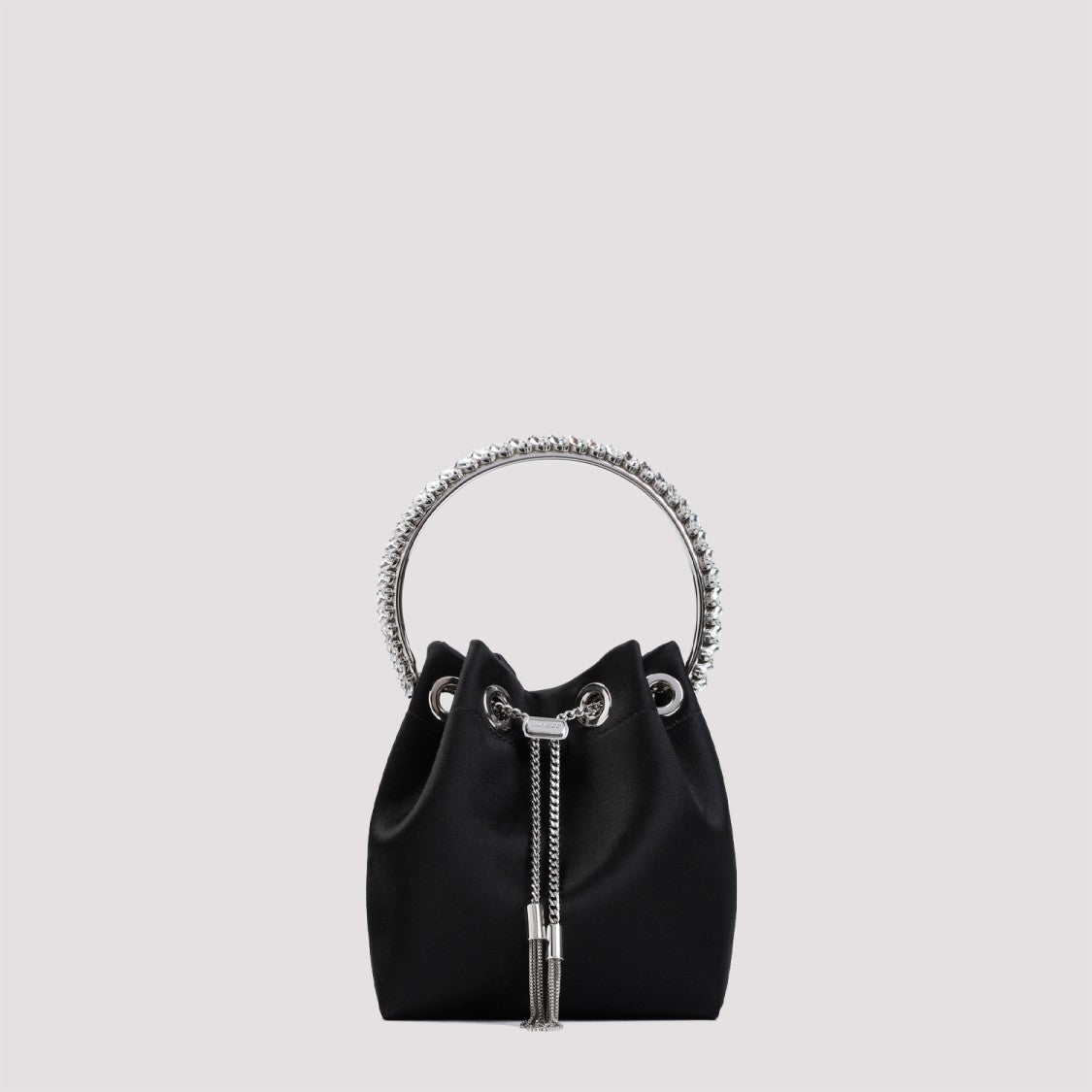 Jimmy Choo Black Satin Bon Bon Handbag