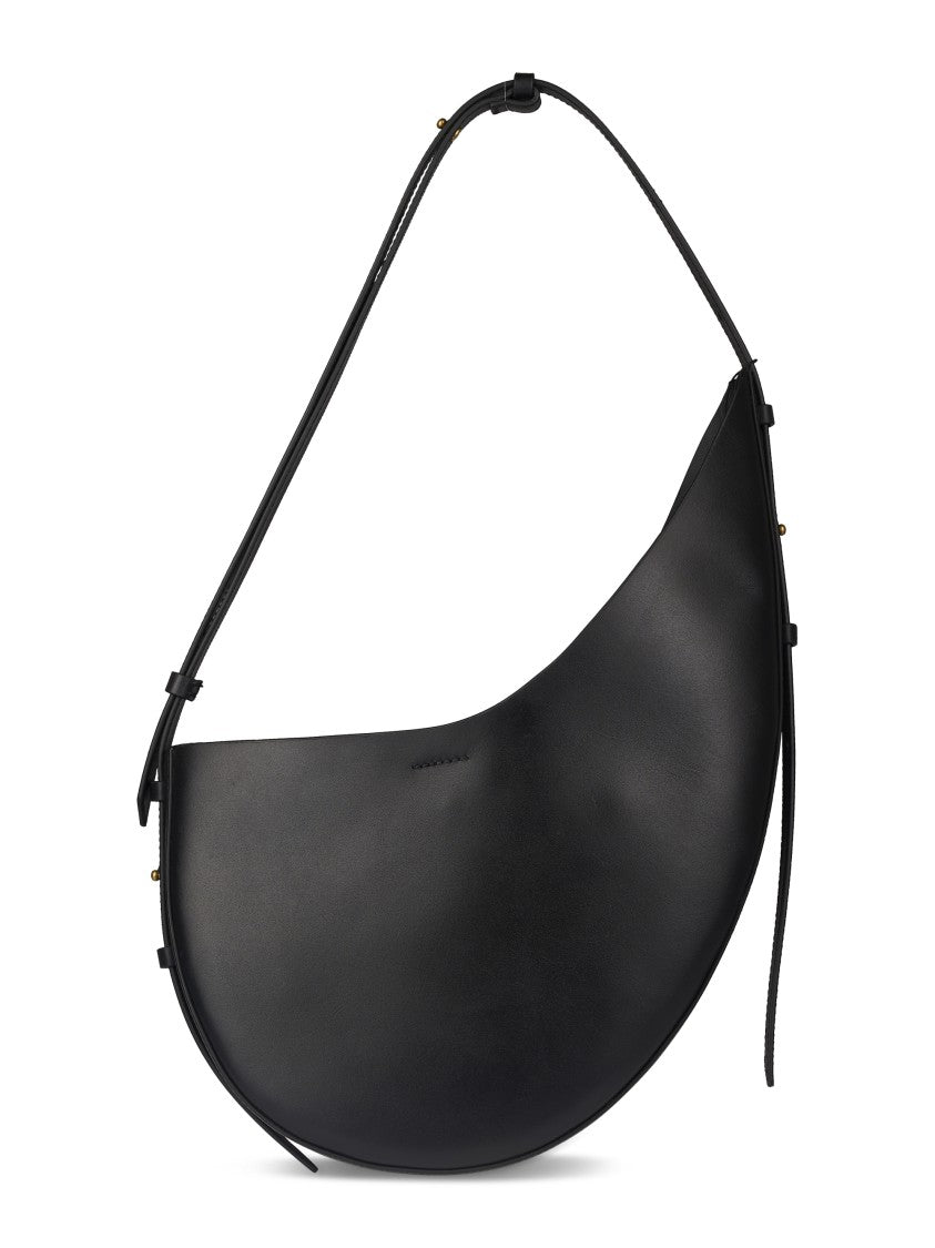 Soeur Crescent-Shaped Black Bag With Adjustable Strap