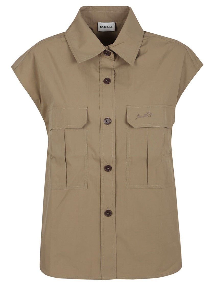 Parosh Short Sleeve Relaxed Fit Shirt