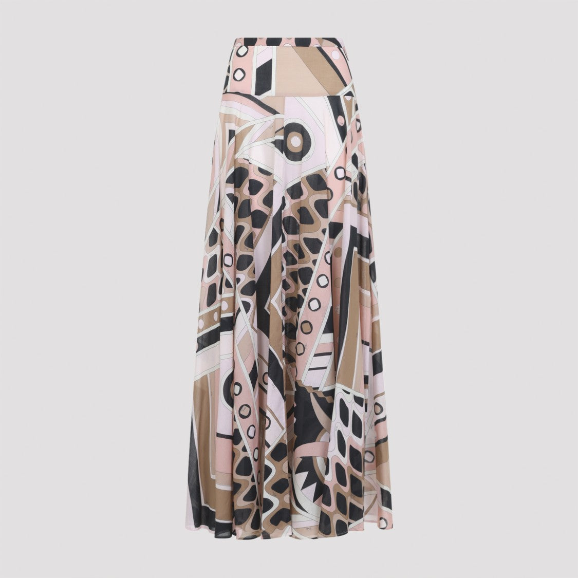 Pucci Long Multicolor Geometric Print Maxi Skirt