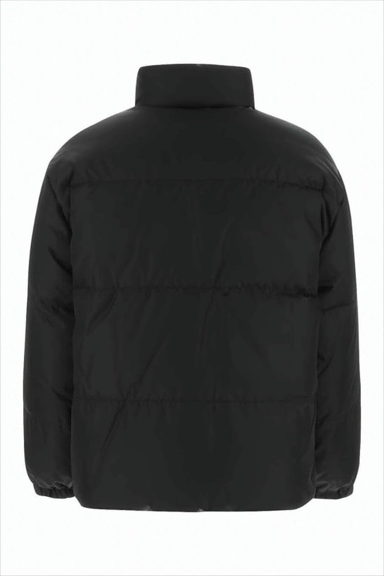 Prada Padded Black Jacket With High Collar