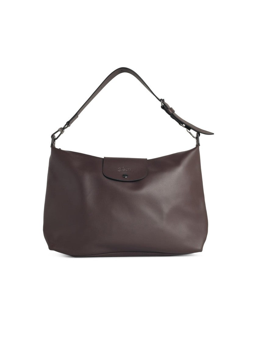 Longchamp 'Xl Le Pliage Xtra' 'Moka' Leather Hobo Bag