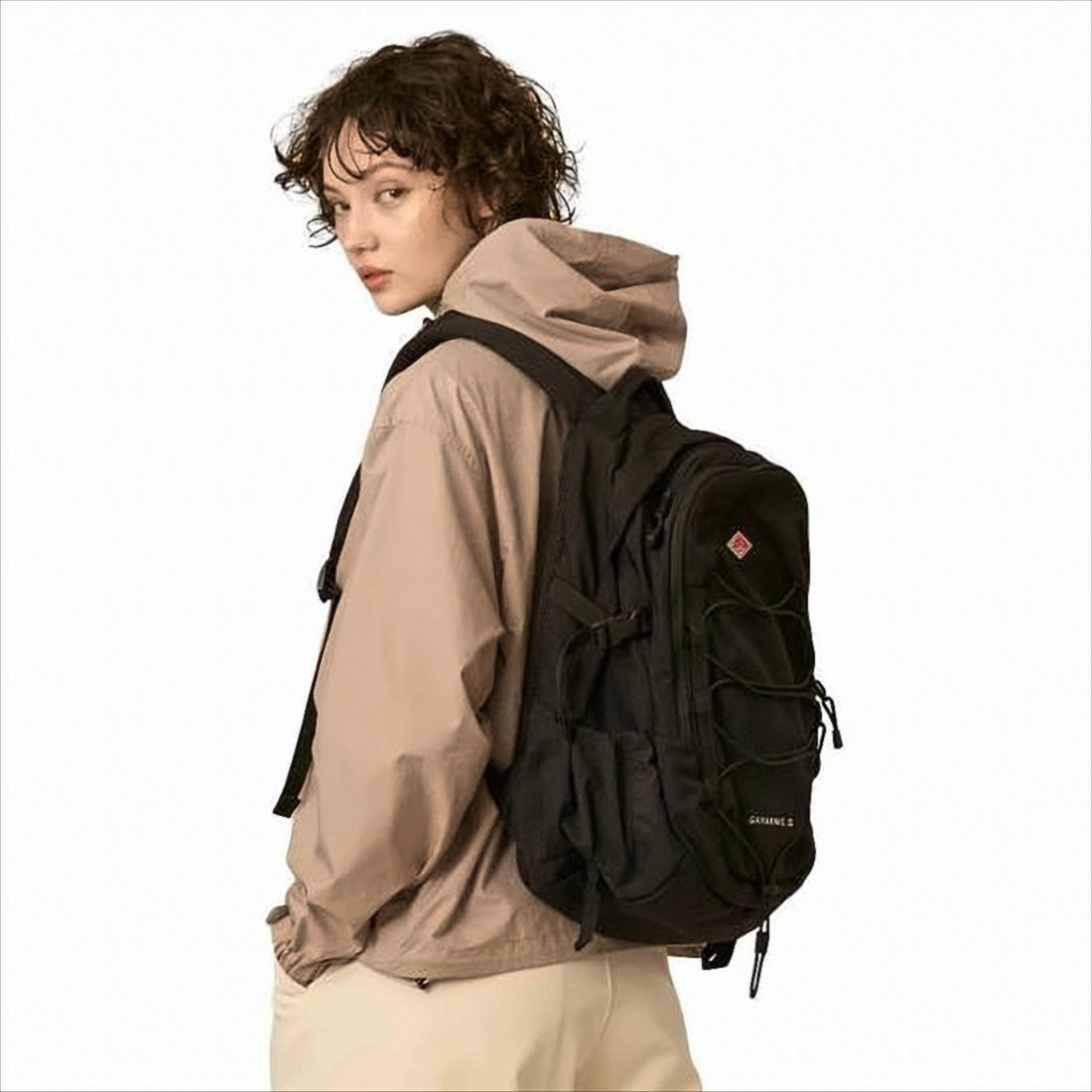 Danton Functional Black Polyester Backpack With Zippered Compartments