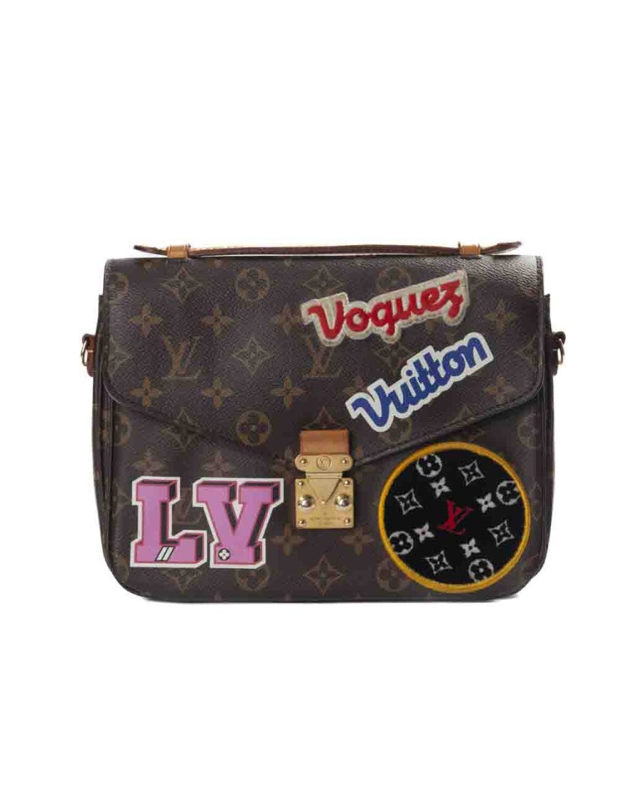 Louis Vuitton Brown Monogram Patches Métis Mm Canvas Shoulder Bag