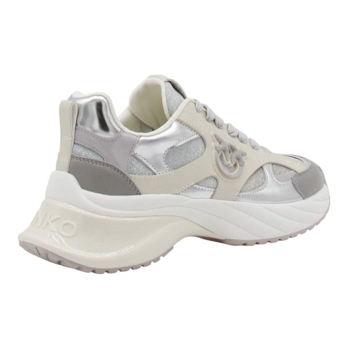 Pinko Sneakers With Metallic Silver Panels