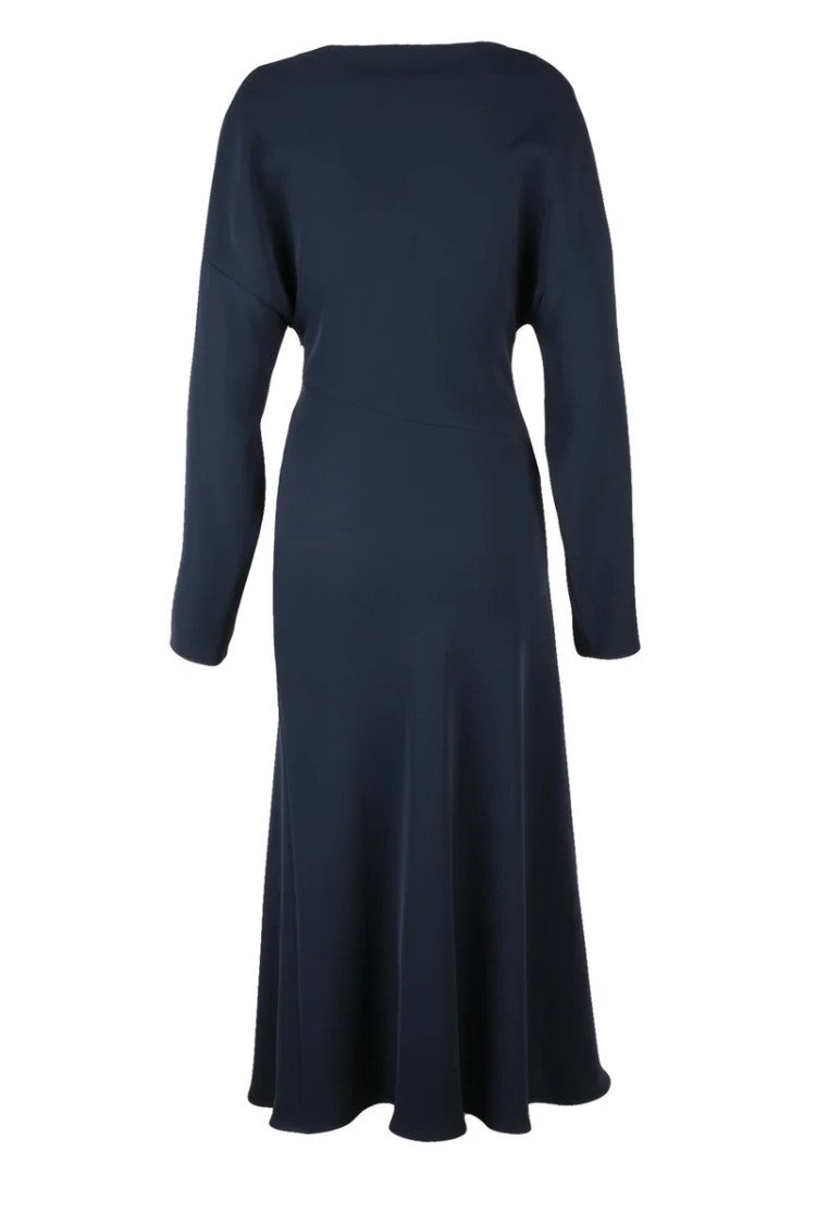 P.A.R.O.S.H. Long Flared Dress Blue - Blue