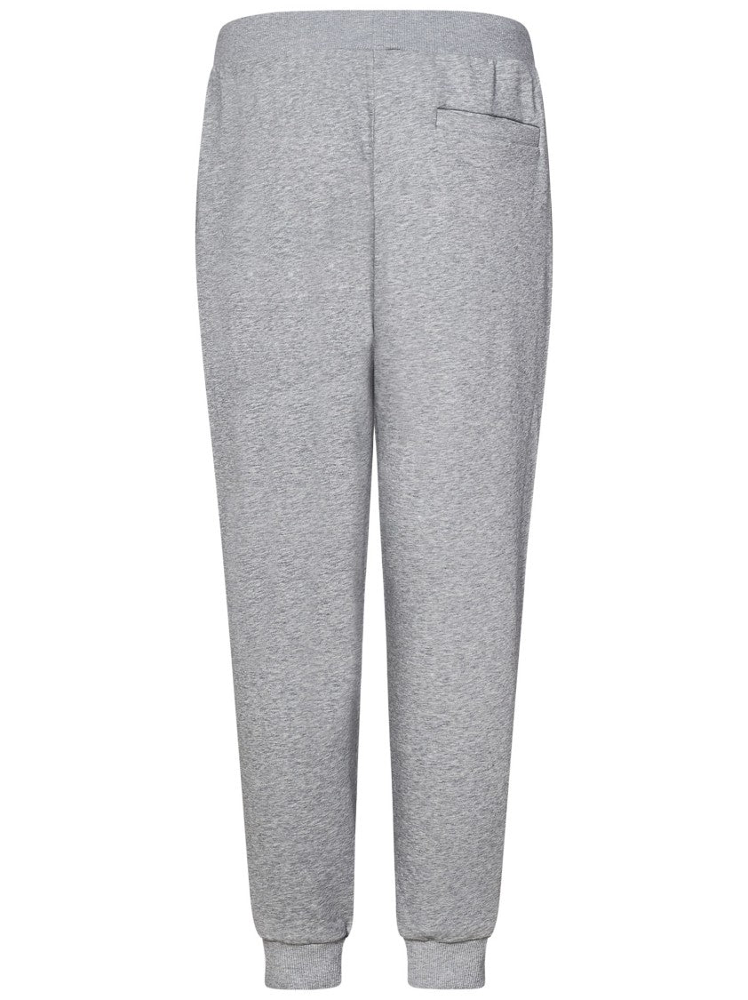 Zegna Melange Grey Cotton Fleece Joggers