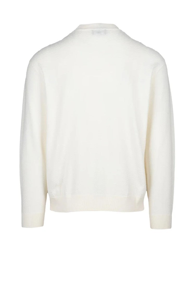 Emporio Armani Virgin Wool Sweater - White