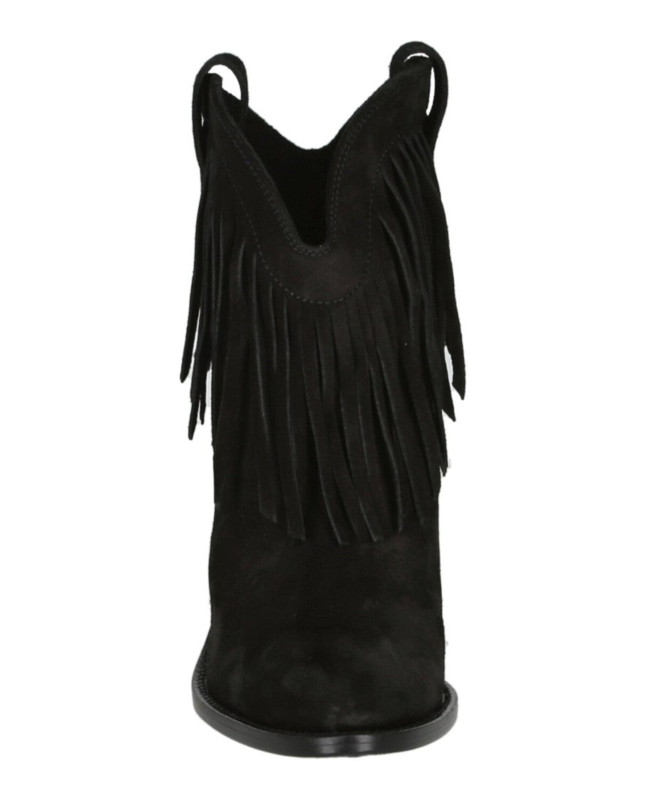 Saint Laurent Western Fringed Ankle Boots