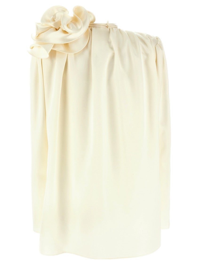 Magda Butrym Silk Blouse With V-Neck