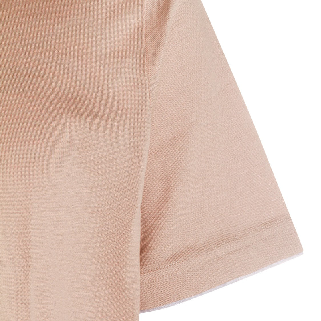Eleventy Smooth Beige Crew Neck T-Shirt With Minimalist Design