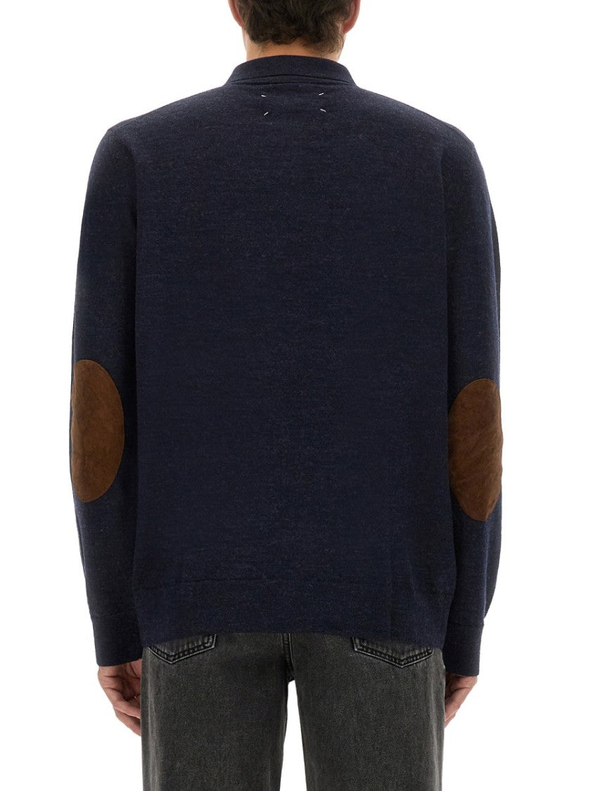 Maison Margiela Buttoned Collar Wool Polo