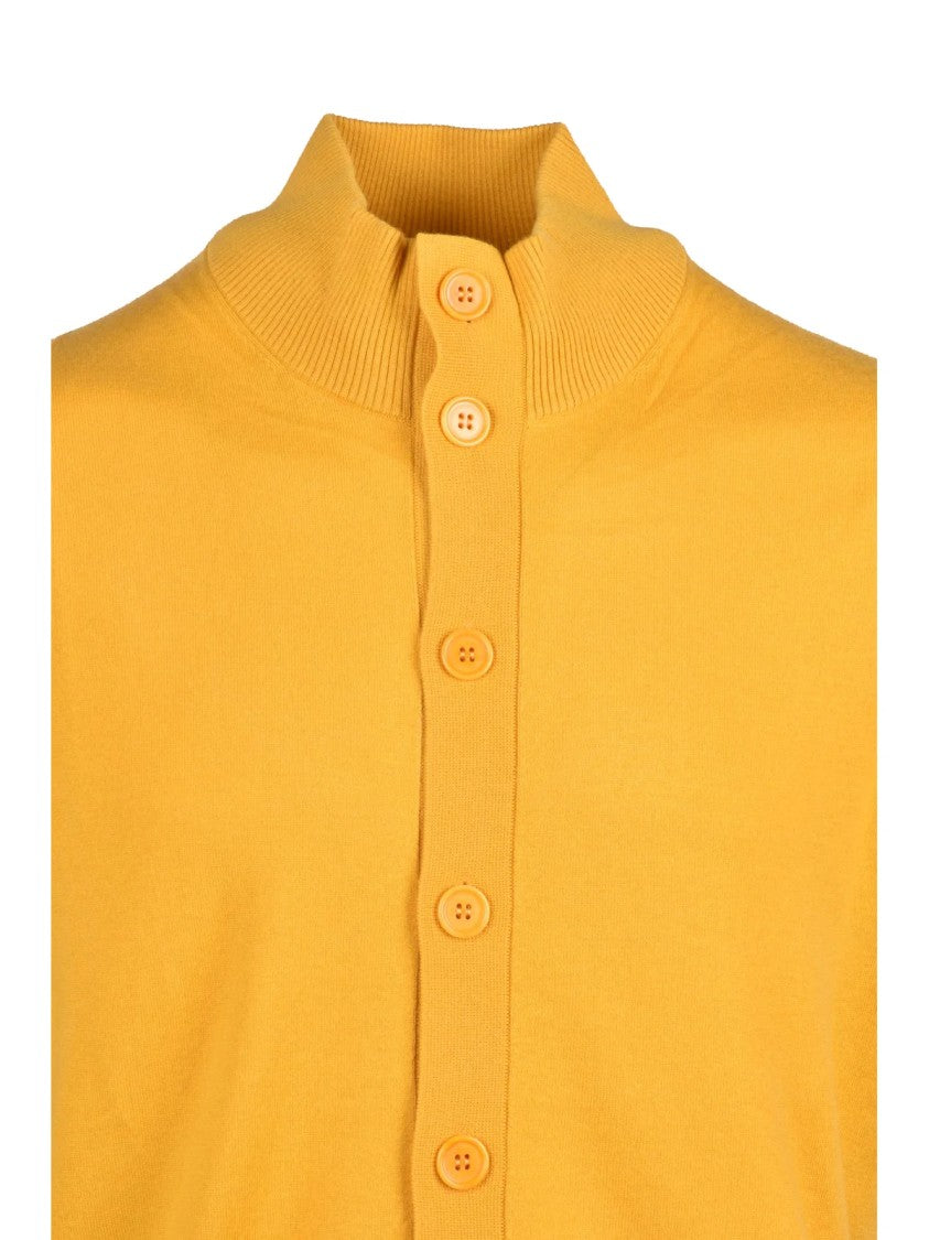 Kangra Kangra Cotton Wool Blend Vest With Ribbed Collar And Structured Silhouette