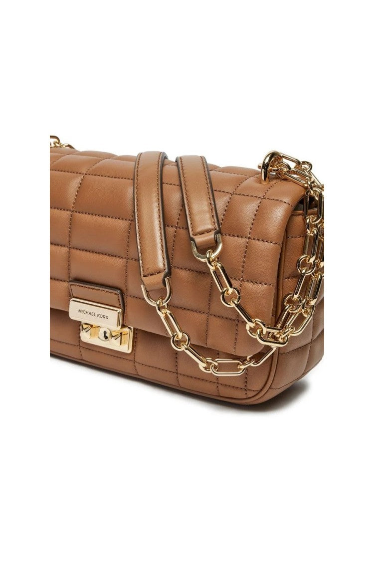 Michael Kors Quilted Brown Leather Shoulder Bag