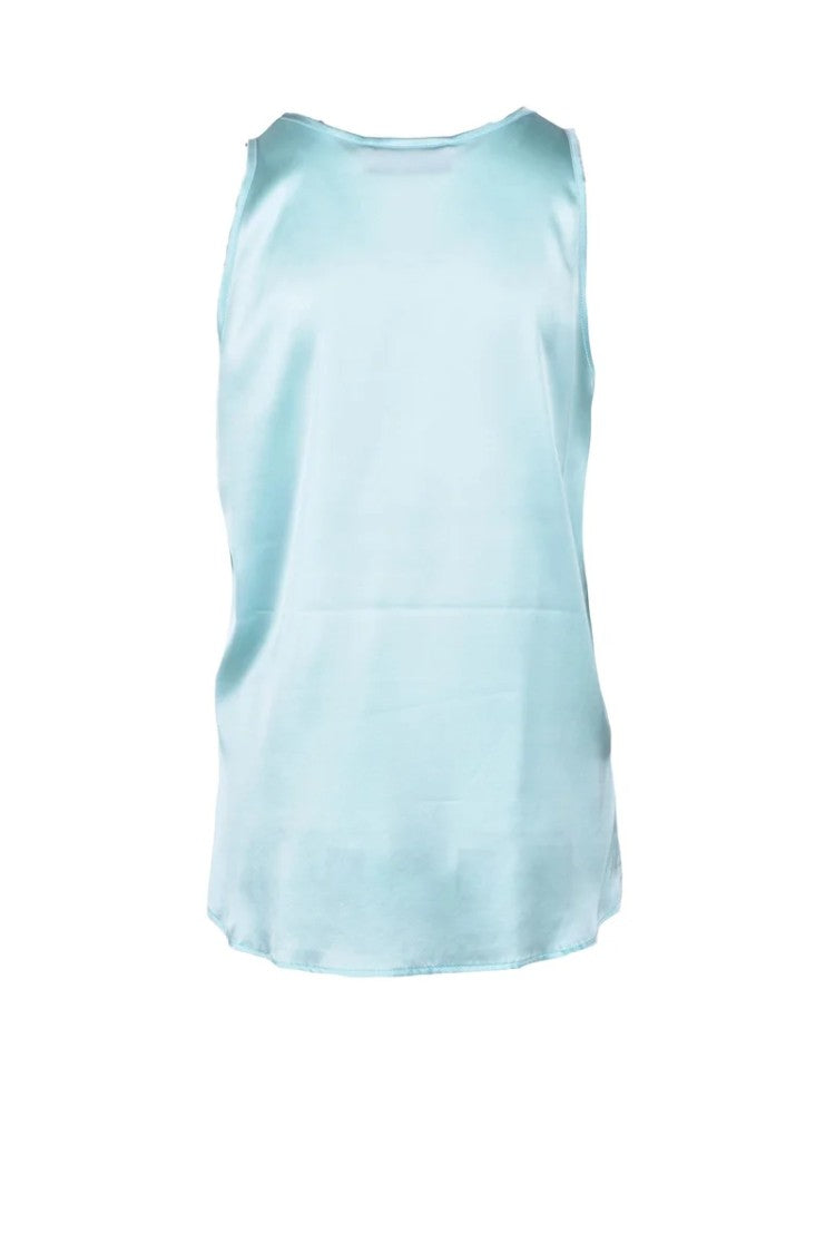 Wild Cashmere Stretch Silk Top - Aqua Green