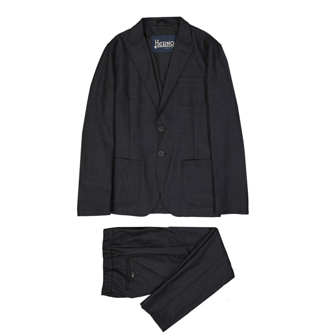 Herno Tailored Wool Pants With Drawstring Waist