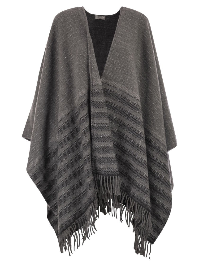 Peserico Virgin Wool And Cashmere Cape