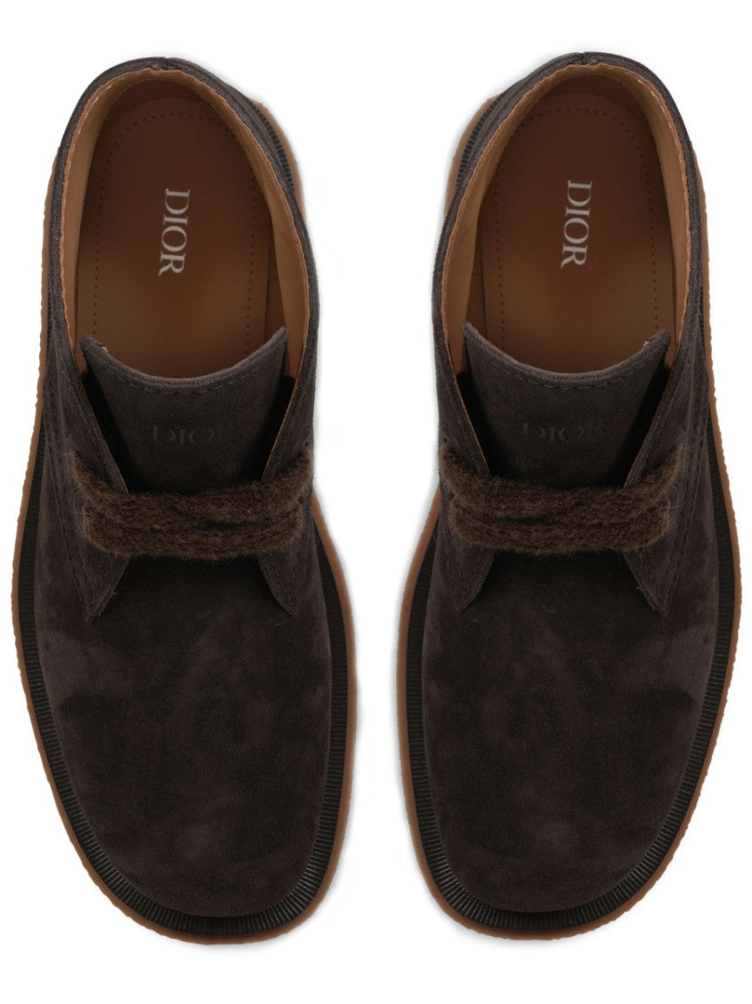 Dior Lace-Up Suede Boots