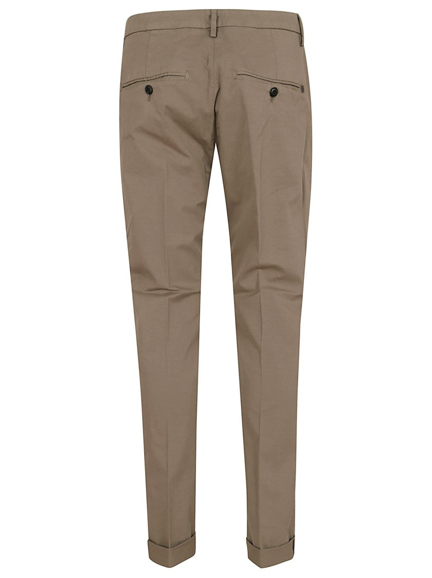 Dondup Low-Waist Brown Trousers With Tailored Fit And Cuffed Hem