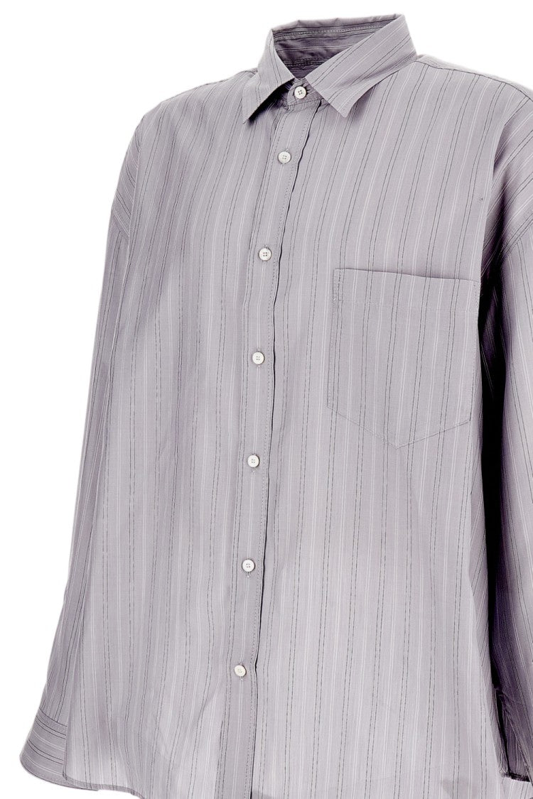 Acne Studios Striped Casual Shirt In Dense Cotton Poplin