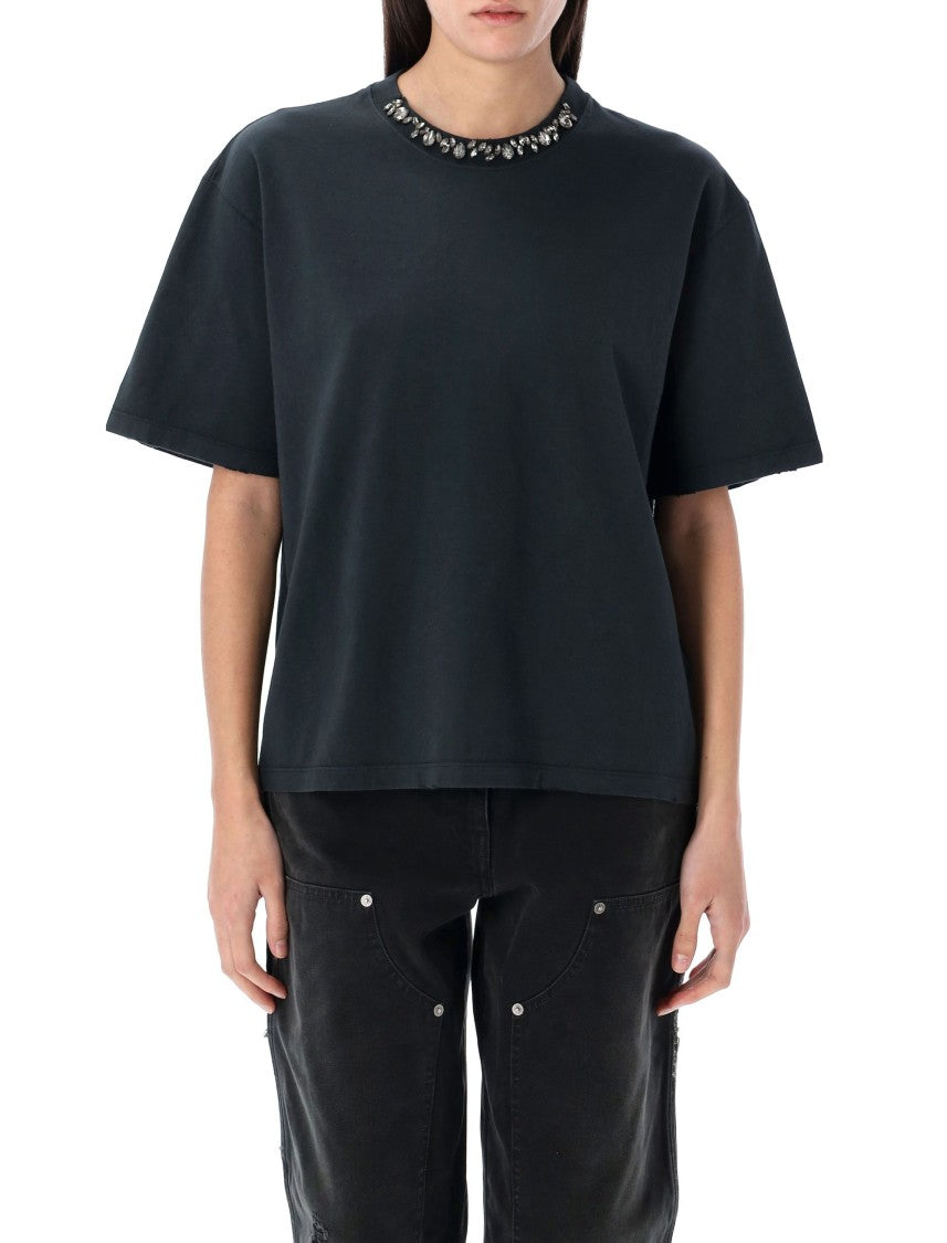 Golden Goose Crystal Neck Trim Tshirt