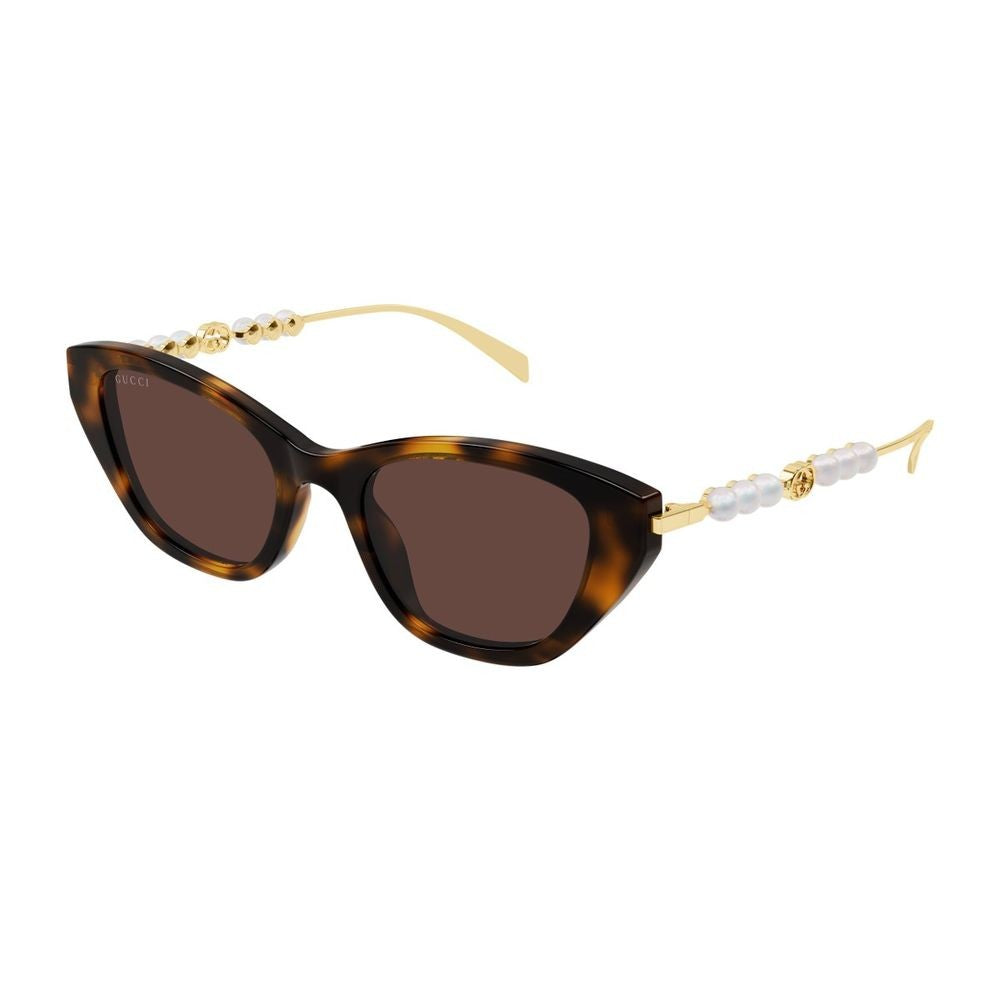 Gucci Gg1968s Emblem Line Havana Cat-Eye Sunglasses